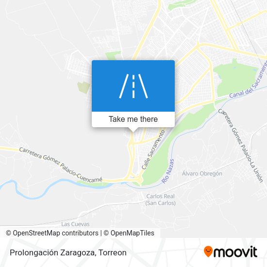 Prolongación Zaragoza map