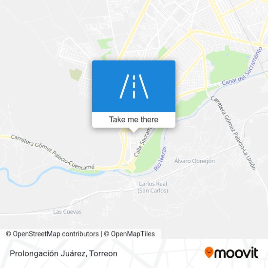 Prolongación Juárez map
