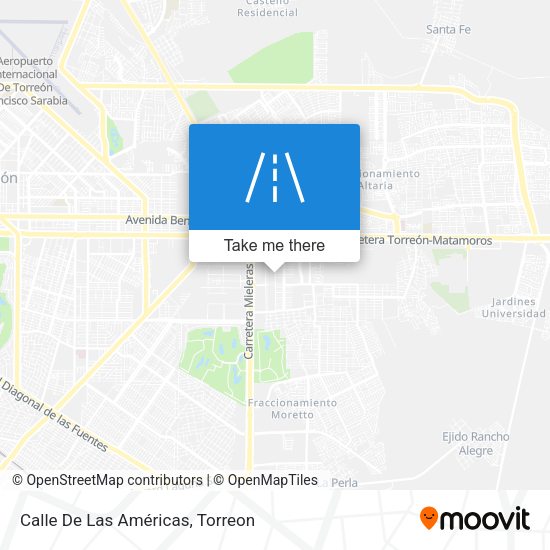 Mapa de Calle De Las Américas
