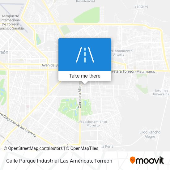 Mapa de Calle Parque Industrial Las Américas