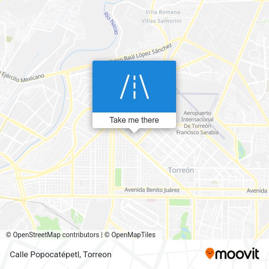Mapa de Calle Popocatépetl