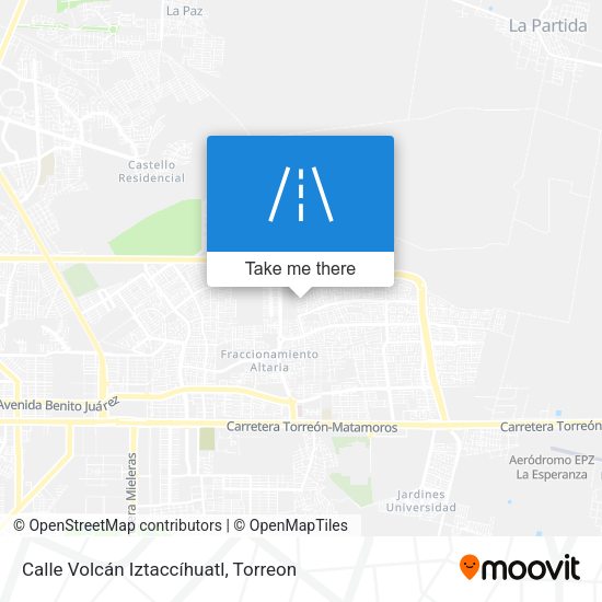 Mapa de Calle Volcán Iztaccíhuatl