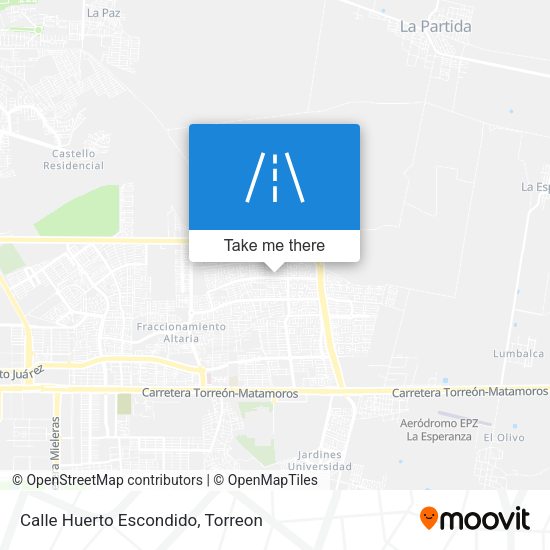 Calle Huerto Escondido map