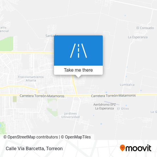Mapa de Calle Vía Barcetta