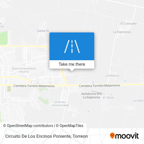 Mapa de Circuito De Los Encinos Poniente