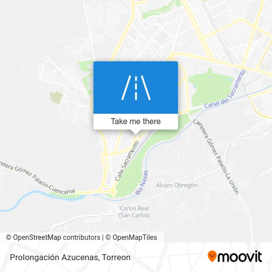 Prolongación Azucenas map