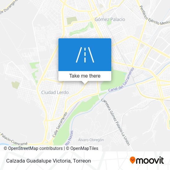 Mapa de Calzada Guadalupe Victoria