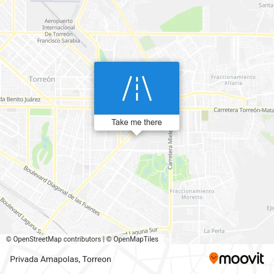 Privada Amapolas map