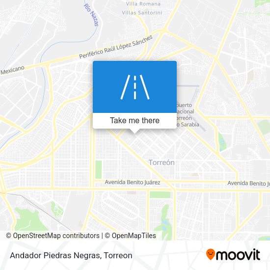Andador Piedras Negras map