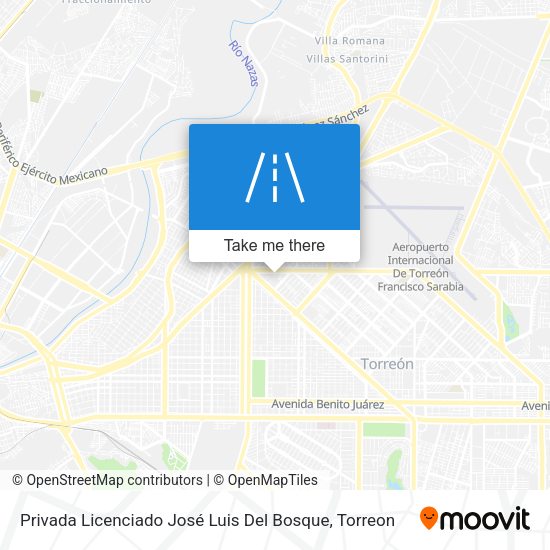 Mapa de Privada Licenciado José Luis Del Bosque