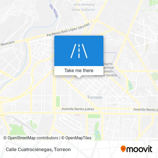 Calle Cuatrociénegas map