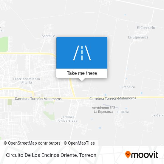 Circuito De Los Encinos Oriente map