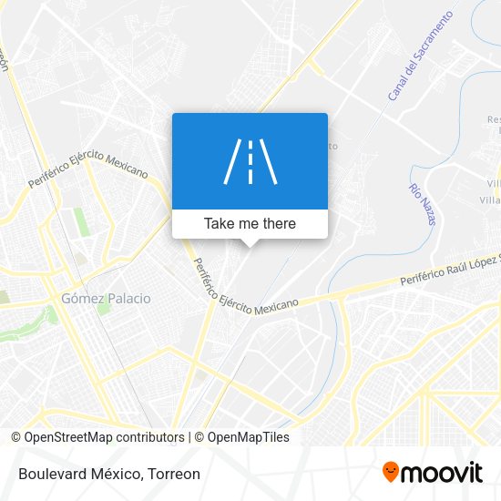 Boulevard México map