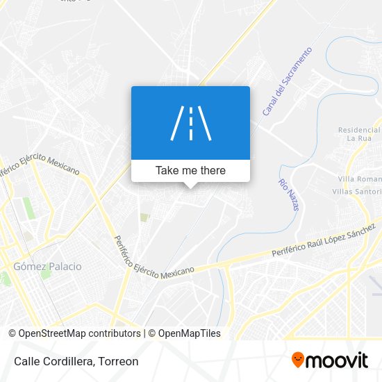 Mapa de Calle Cordillera