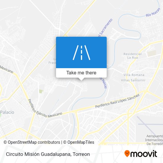 Circuito Misión Guadalupana map