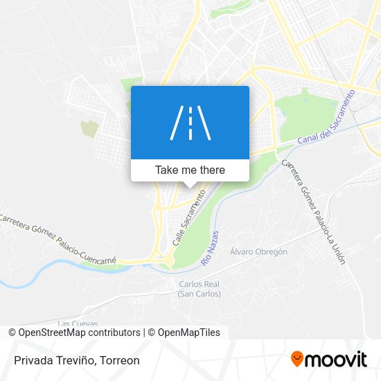 Privada Treviño map