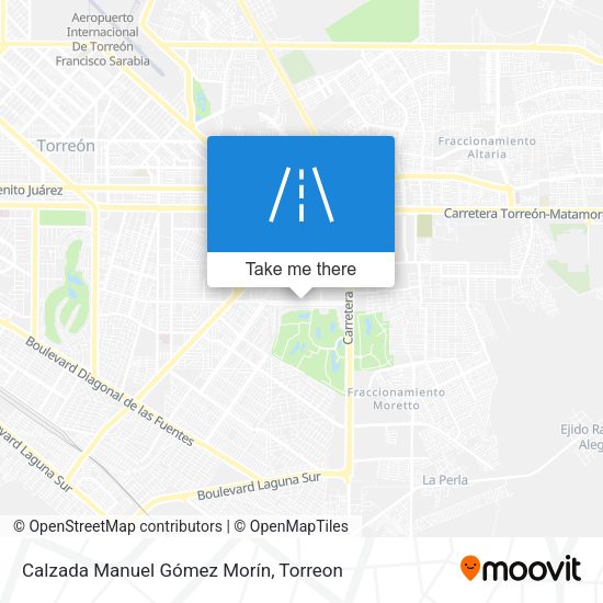 Calzada Manuel Gómez Morín map