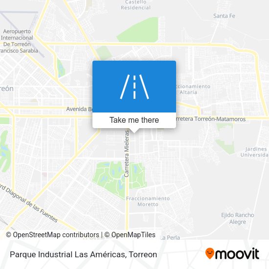 Parque Industrial Las Américas map