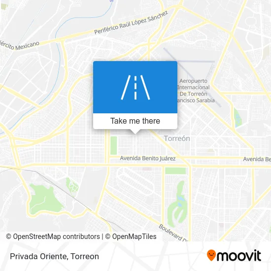 Privada Oriente map