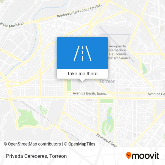 Privada Cereceres map