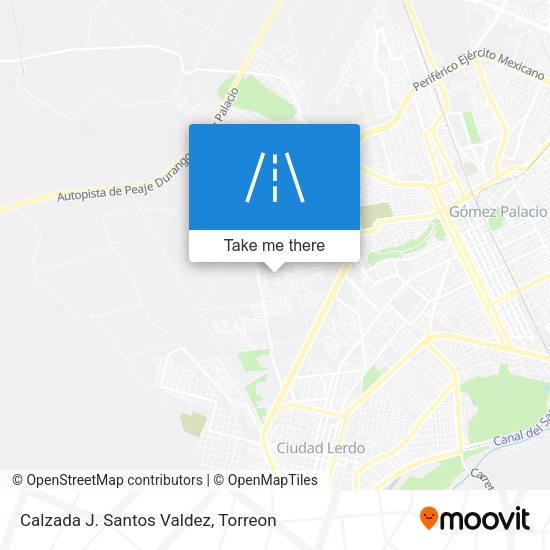 Calzada J. Santos Valdez map