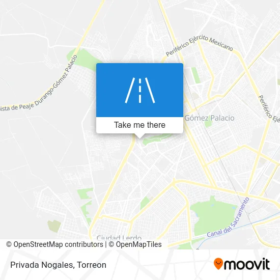 Privada Nogales map
