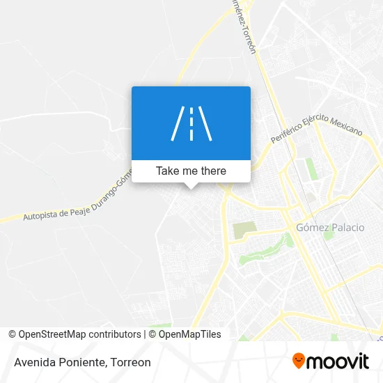 Avenida Poniente map