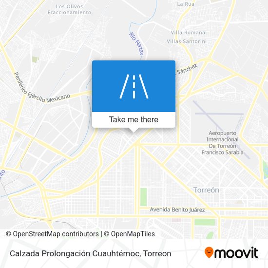 Calzada Prolongación Cuauhtémoc map