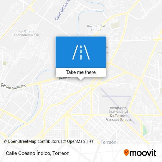 Calle Océano Índico map