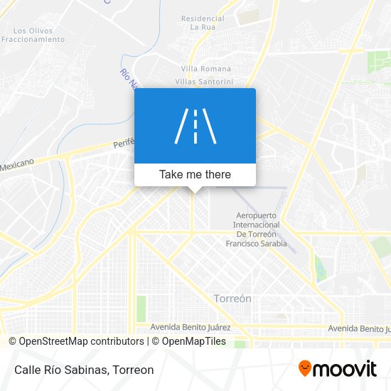 Calle Río Sabinas map