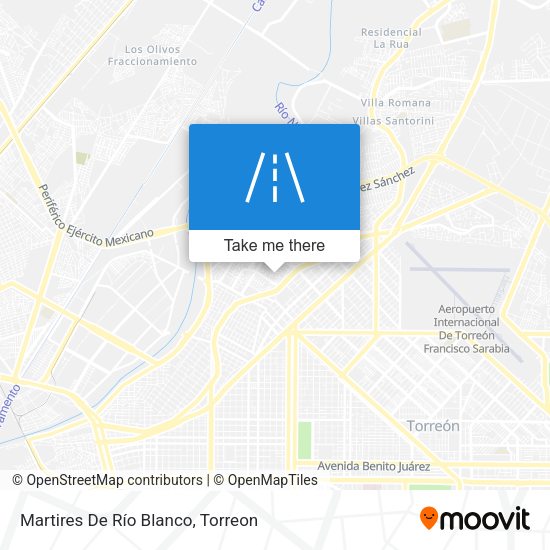 Martires De Río Blanco map