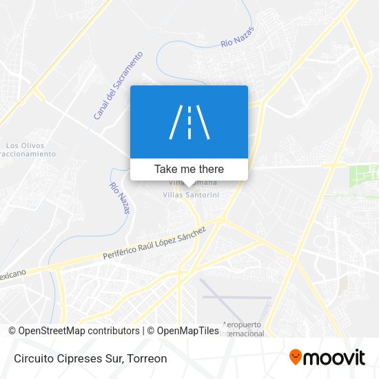 Circuito Cipreses Sur map
