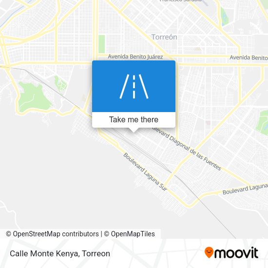 Mapa de Calle Monte Kenya