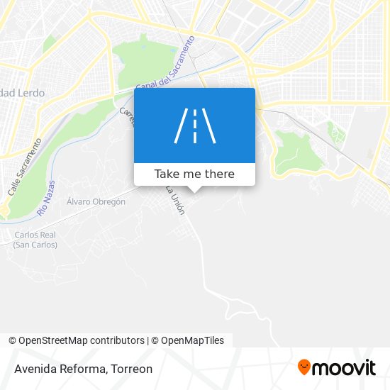 Mapa de Avenida Reforma