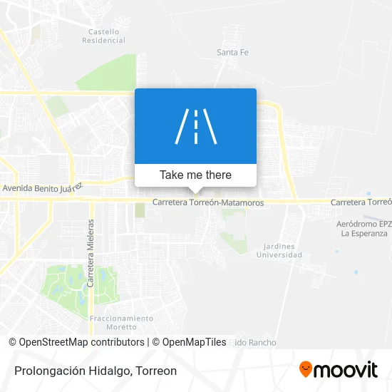 Prolongación Hidalgo map