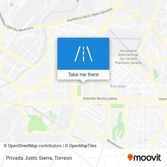 Mapa de Privada Justo Sierra