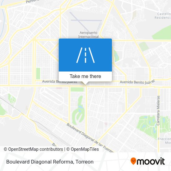 Boulevard Diagonal Reforma map