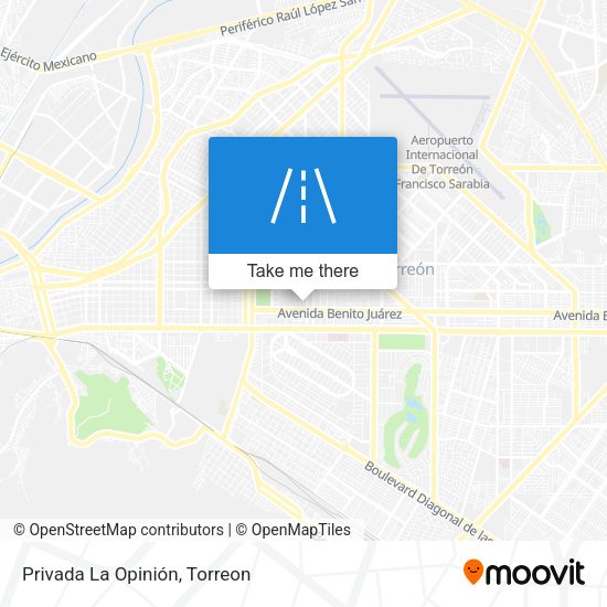 Mapa de Privada La Opinión