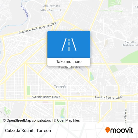 Calzada Xóchitl map
