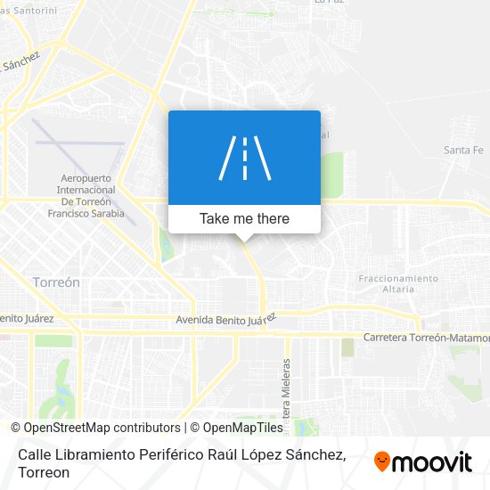 Calle Libramiento Periférico Raúl López Sánchez map