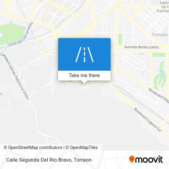 Mapa de Calle Segunda Del Río Bravo