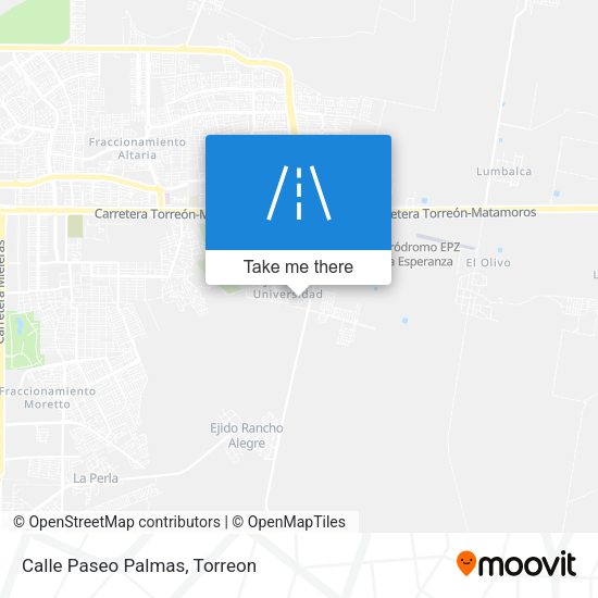 Mapa de Calle Paseo Palmas