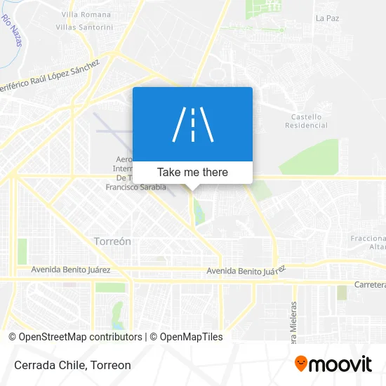 Mapa de Cerrada Chile