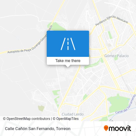 Mapa de Calle Cañón San Fernando