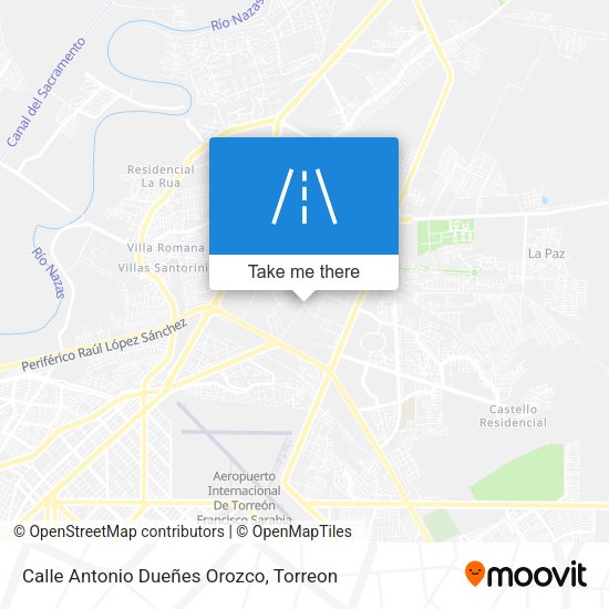 Mapa de Calle Antonio Dueñes Orozco