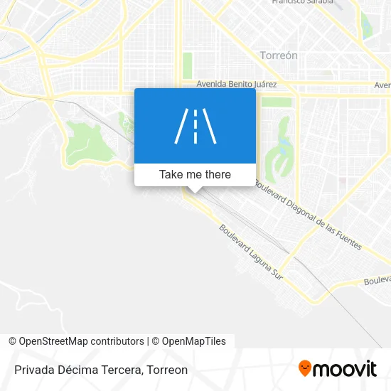 Privada Décima Tercera map