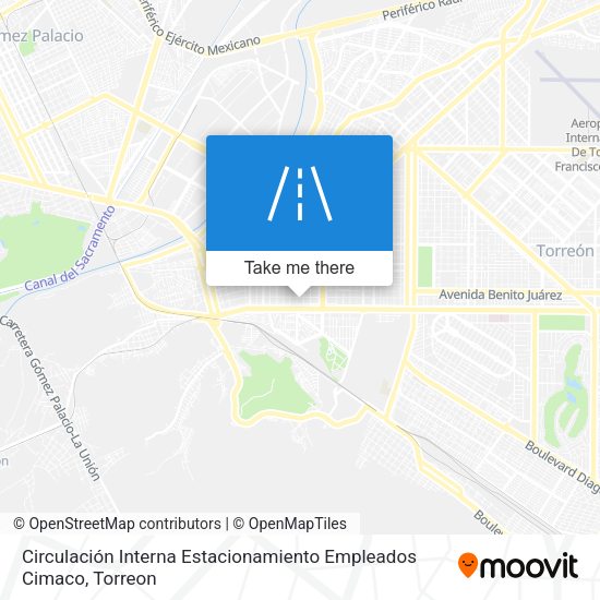 Mapa de Circulación Interna Estacionamiento Empleados Cimaco