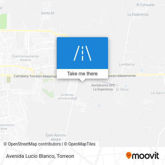 Avenida Lucio Blanco map