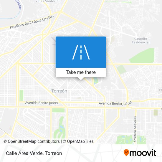 Mapa de Calle Área Verde