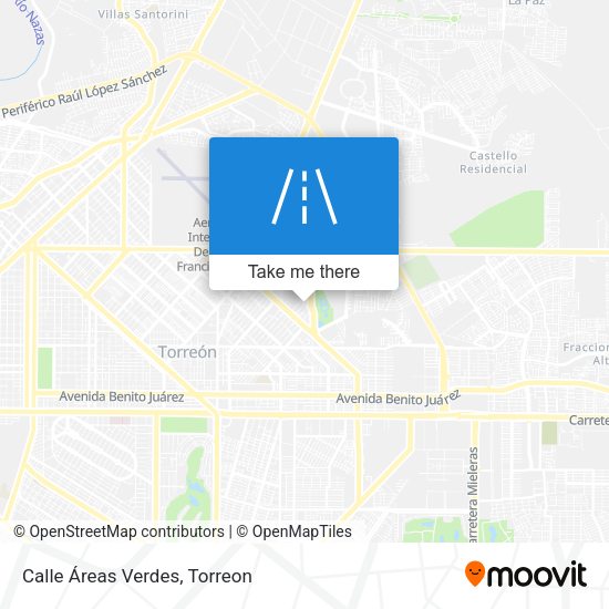Calle Áreas Verdes map